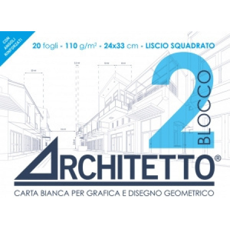 ALBUM ARCHITETTO-2 blocco 24x33 20fg SQUADRATO