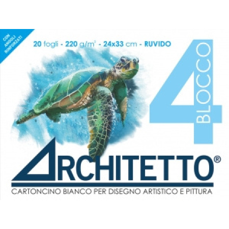 ALBUM ARCHITETTO-4 blocco  24x33 20fg RUVIDO