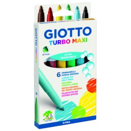 PENNARELLI DISEGNO Giotto TURBO MAXI  confezione 6colori    -453000-