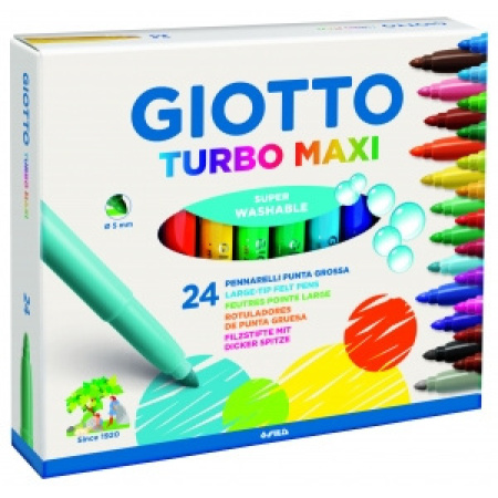 PENNARELLI DISEGNO Giotto TURBO MAXI  confezione 24colori -455000-