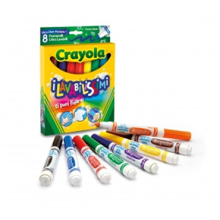 PENNARELLI DISEGNO Crayola I LAVABILISSIMI PUNTA MAXI conf.8 colori  .588328