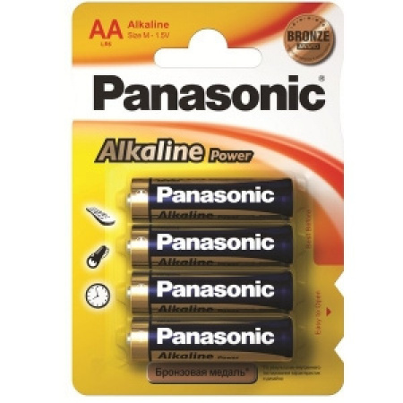 PILE Panasonic ALKALINE POWER- STILO blis.4pz  -AA-