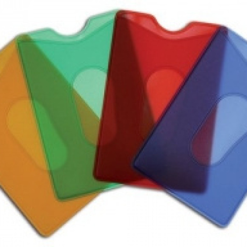 Porta carte magnetiche plastica morbida 1tasca colorato -901-:  Portabiglietti, porta card