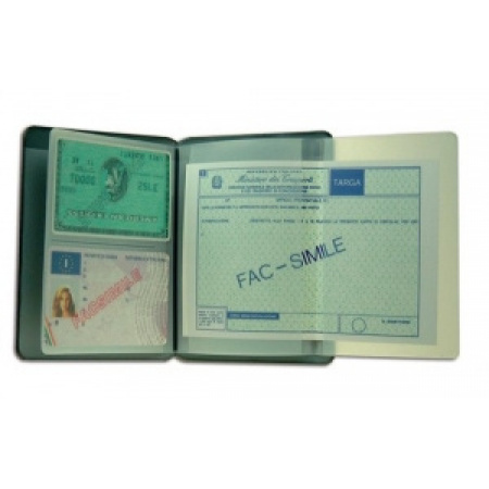 PORTA DOCUMENTI  MOTO  CLASSICO - LIBRETTO DI CIRCOLAZIONE + formato card magnetiche  -1046-