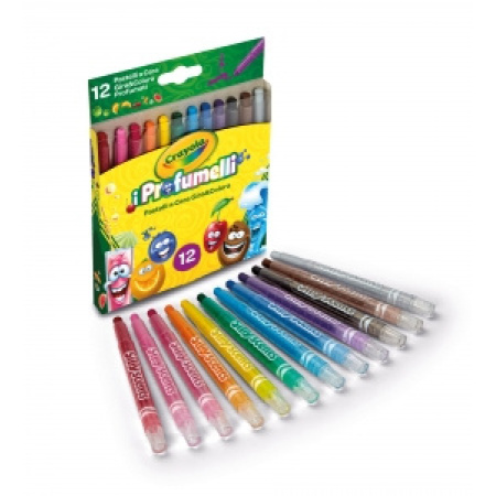 PASTELLI CERA Crayola PROFUMELLI GIRA&COLORA conf.12 colori
