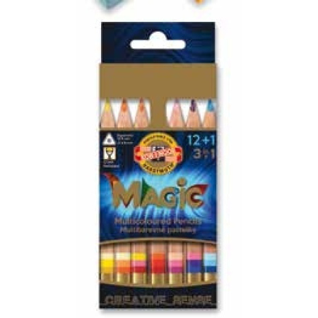 MATITE COLORATE Koh I Noor MAGIC conf.12 colori + Blender